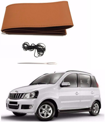 AUTOGARH Hand Stiched Steering Cover For Mahindra Quanto(Tan, Leatherite)