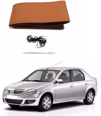 AUTOGARH Hand Stiched Steering Cover For Mahindra Verito(Tan, Leatherite)