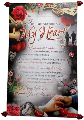 

Natali Traders Love Scroll Card Greeting Card(Multicolor, Pack of 1)