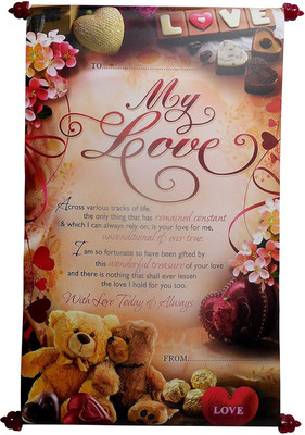 

Natali Traders Love Scroll Card Greeting Card(Multicolor, Pack of 1)