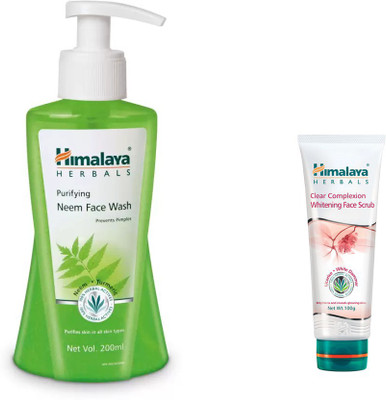 

Himalaya neem face wash, clear complexion whitening face scrub(Set of 2)