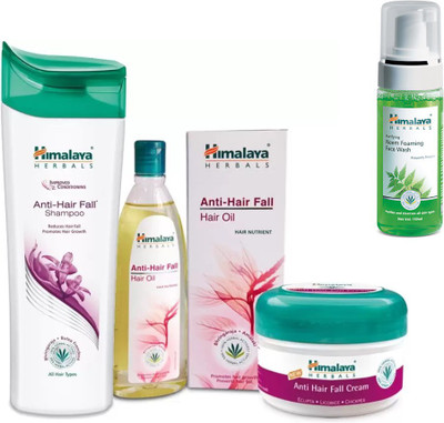 

Himalaya anti hair fall shampoo, anti hair fall oil, anti hair fall cream, neem foaming face wash(Set of 4)