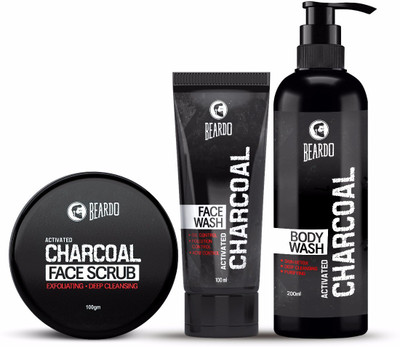 

Beardo Charcoal Combo - Face Scrub, Face Wash & Body Wash ( Set of 3 )(Set of 3)
