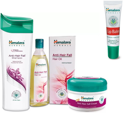 

Himalaya anti hair fall shampoo, anti hair fall oil, anti hair fall cream, lip balm(Set of 4)