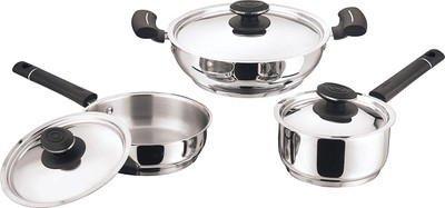 Vinod Cookware Induction Bottom Cookware Set(Stainless Steel, 1 - Piece)