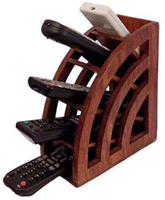 

khan handicrafts 5 Compartments Wooden Remot(Brown)