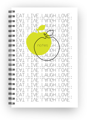 

Inkalabh A5 Notebook(Eat Love Laugh, Multicolor)