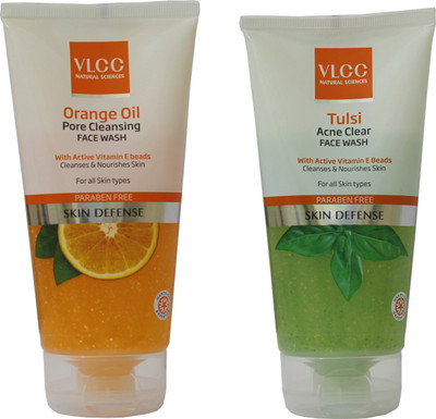

VLCC COMBO KIT OF ORANGE OIL FACE WASH & TULSI FACE WASH (150*2) Face Wash(300 g)