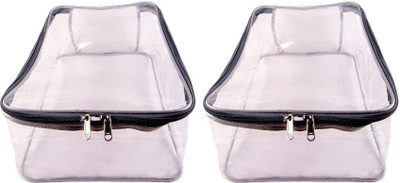 

Addyz Plain Pack of 2 Pieces Large Transparent Shirt Cover Petticoat Bag.(Transparent)