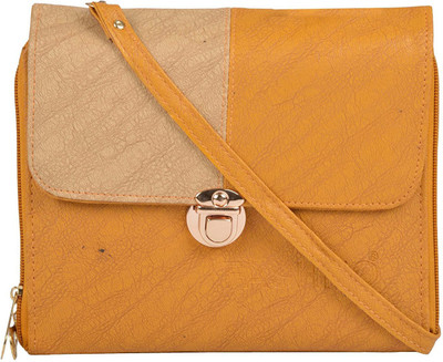 

Fashno Sling Bag(Yellow, Beige), Beige;yellow