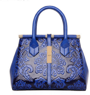 

Tanned Hand-held Bag(Blue, Black), Black;blue