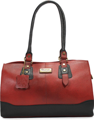 

REINE Hand-held Bag(Maroon, Black), Black;maroon