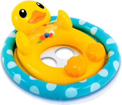 

Always Sporty SEE ME SIT POOL DUCK. Inflatable Pool Accessory(Yellow)