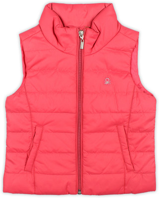 

United Colors of Benetton Sleeveless Solid Baby Girls Jacket, 18k