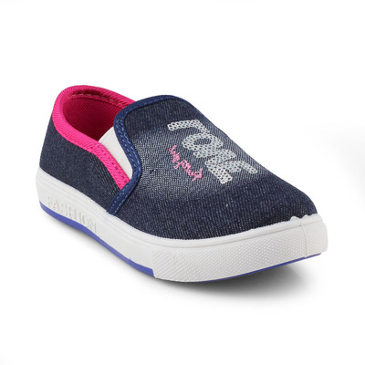

KITTENS Girls Slip on Sneakers(Blue, D-blue