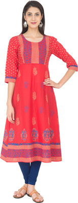 Zoeyams Casual Printed Women Kurti(Red) Flipkart