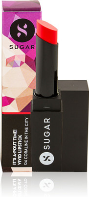 

Sugar Cosmetics It's A-Pout Time! Vivid Lipstick 04 Coraline in the City(04 Coraline in the City (Orange Coral))