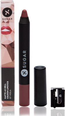 Sugar Cosmetics Matte As Hell Crayon Lipstick 07 Viola(07 Viola (Mauve Nude), 2.8 g)
