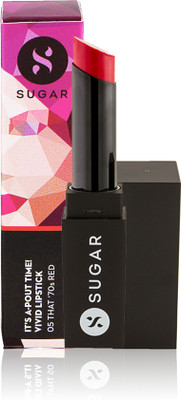 

Sugar Cosmetics It's A-Pout Time! Vivid Lipstick 05 That �70s Red(05 That �70s Red (Red))