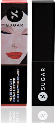 

Sugar Cosmetics Never Say Dry Cr�me Lipstick 03 The Brown Ultimatum(03 The Brown Ultimatum (Nude Brown))