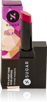 

Sugar Cosmetics It's A-Pout Time! Vivid Lipstick 03 Mad Magenta(03 Mad Magenta (Magenta))