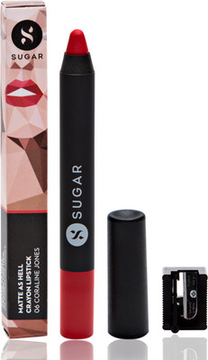 

Sugar Cosmetics Matte As Hell Crayon Lipstick 06 Coraline Jones(06 Coraline Jones (Orange Coral))
