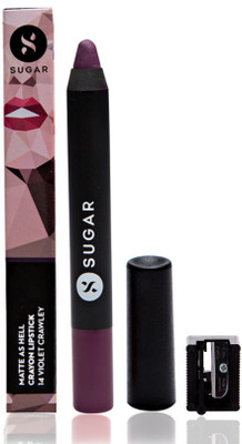 Sugar Cosmetics Matte As Hell Crayon Lipstick 14 Violet Crawley(14 Violet Crawley (Smokey Violet))