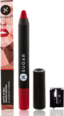 

Sugar Cosmetics Matte As Hell Crayon Lipstick 01 Scarlett O'Hara(01 Scarlett O'Hara (Red), 2.8 g)