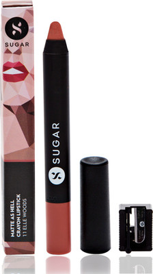 

Sugar Cosmetics Matte As Hell Crayon Lipstick 11 Elle Woods(11 Elle Woods (Brown Nude), 2.8 g)