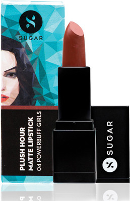 

Sugar Cosmetics Plush Hour Matte Lipstick(04 Powerbuff Girls (Muted Reddish Brown))