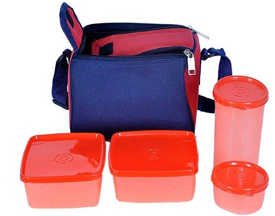 

Flynn TOP001 4 Containers Lunch Box(1000 ml), Red