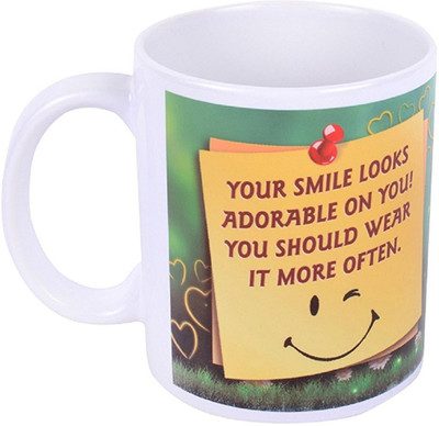 

The Values Store Your Smile is Adorable Ceramic, Paper Mug(350 ml), Multicolor