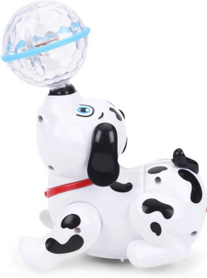 

AR Enterprises Cute Dancing Dog With Flashing Lights And 360° Rotation (Multicolour)(White)