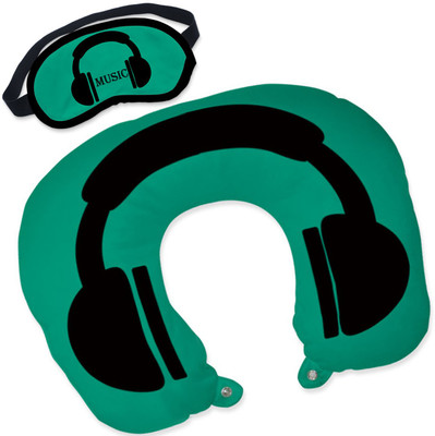 

Right travel pillow /eye mask Neck Pillow & Eye Shade(GREEN, pink)