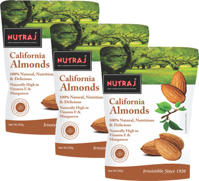 

Nutraj California Almonds 250g (Pack of 3) Almonds(250 g, Pouch)