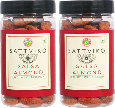 

Sattviko Salsa Almonds Pack of 2 (200 grams) Almonds(200 g, Box)
