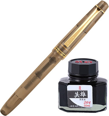 

Giftvenue Yiren 358 K Black Transparent Ink Pen Gift Set with Free Hero Ink Bottle(Pack of 2)
