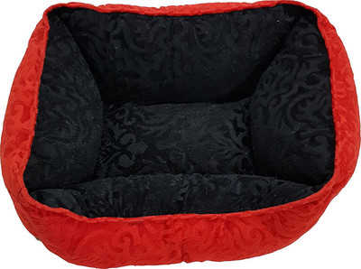 

Foodie Puppies Ultra Soft Dual (Black- Red) Dog/Cat Velvet Bed For Small, MediumBreeds ((15X10)cm) S Pet Bed(Red)