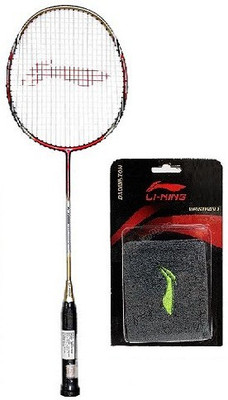 

Li-Ning Combo Of Two- One 'G-Force Pro 2200i' Badminton racket and One Wrist Band (Color On Availability) - Red Strung Badminton Racquet(G4 - 3.25 Inches, 95 g)