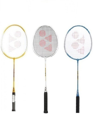 

Yonex 'GR 303' Badminton Racket (Pack of 3) (Color On Availability) Multicolor Strung Badminton Racquet(G3 - 3.5 Inches, 90 g)