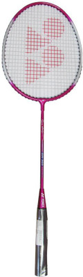 

Yonex 'GR 303 Saina Nehwal (Dark pink / Magenta) Special Edition' Badminton Racquet Pink Strung Badminton Racquet(G4 - 3.25 Inches, 90 g)