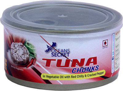 

Oceans Secret Tuna Chunks in Vegetable Oil with Red Chilly & Cracked Pepper (Pack of 12) 180 g