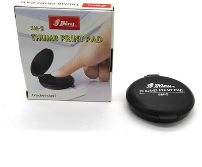 

Shiny SM-2 Finger and Thumb Print Ink Pad Stamp Pad(7 x 7 x 2 cm, Black)