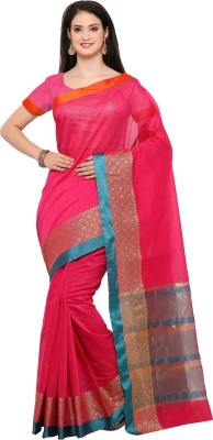 Ratnavati Striped Bollywood Art Silk Saree(Pink)