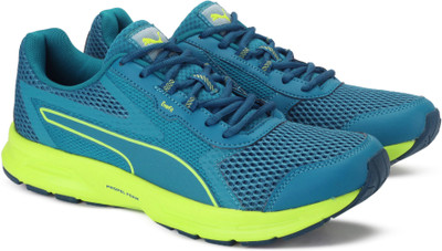 

Puma Essential Runner Running Shoes For Men(Blue, Yellow, Mykonos bluenrgy yellow