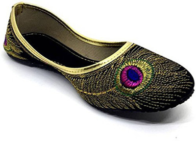 

sdshopping Women Jutis For Women(Black, Yellow