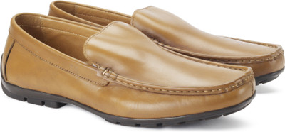 

Pavers England Genuine Leather Slip on For Men(Brown, Tan