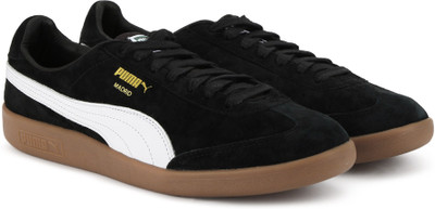 

Puma Madrid Suede Sneakers For Men(Black, White, Puma black-puma white-puma team gold