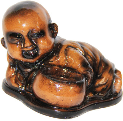 

Gaba Trend Lying Baby Buddha Statue Decorative Showpiece - 10 cm(Polyresin, Brown)