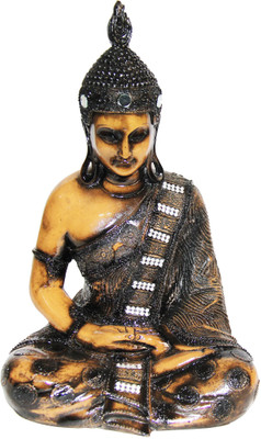 

Gaba Trend Meditating Buddha Statue Decorative Showpiece - 27 cm(Polyresin, Brown, Black)
